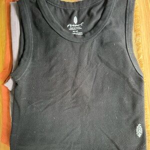 Free People Ribbed Muscle Tee Tank Top - Black